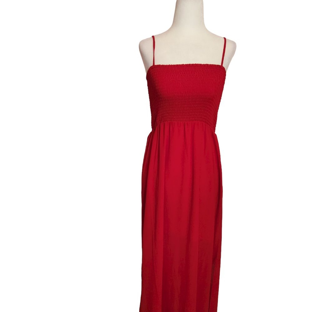 NEW Red Naked Zebra Sleeveless Maxi Dress Size Small